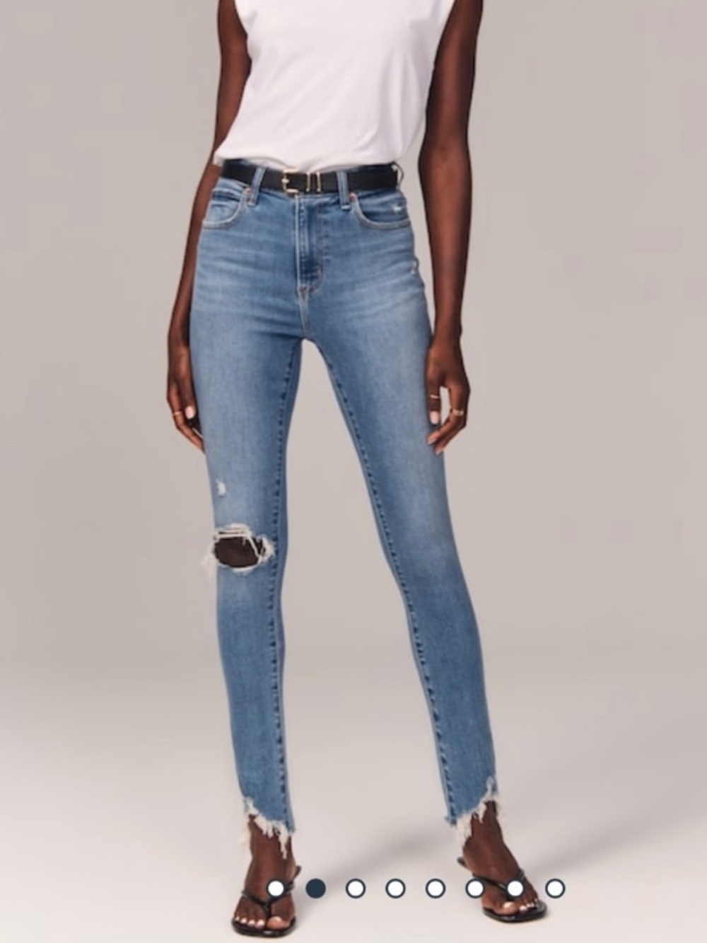 Abercrombie & Fitch The Super Skinny Ankle High Rise Curve Love Jeans Size 34 18